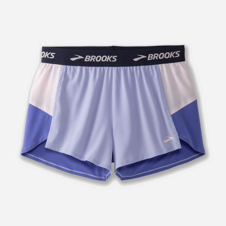 Brooks Women's Chaser 3 Running Shorts Singapore - Lavender Purple/Baja Blue/Rose (94523-KAMI)